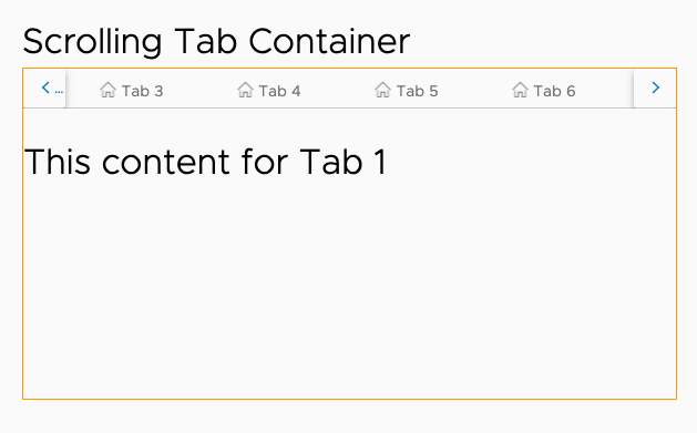 Scrolling Tab Container